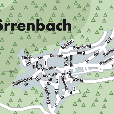 Stadtplan Dörrenbach
