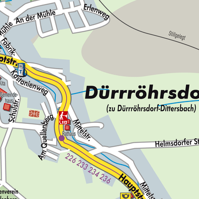 Stadtplan Dürrröhrsdorf-Dittersbach