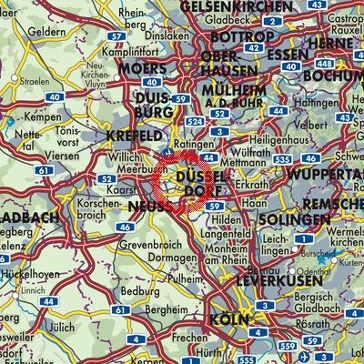 Landkarte Düsseldorf