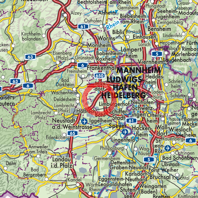 Landkarte Dannstadt-Schauernheim