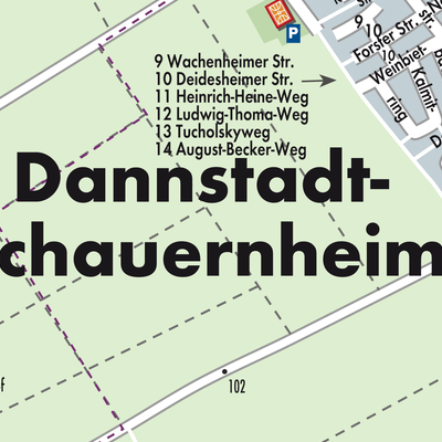 Stadtplan Dannstadt-Schauernheim