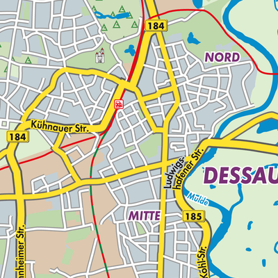 Übersichtsplan Dessau
