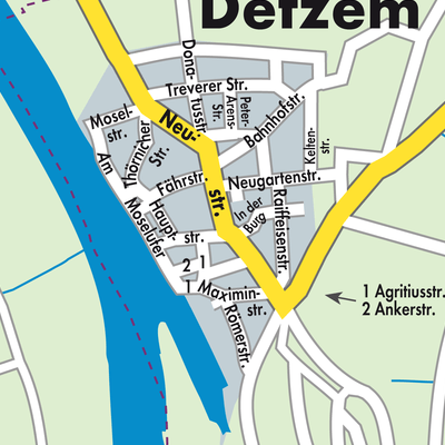 Stadtplan Detzem