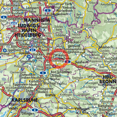 Landkarte Dielheim