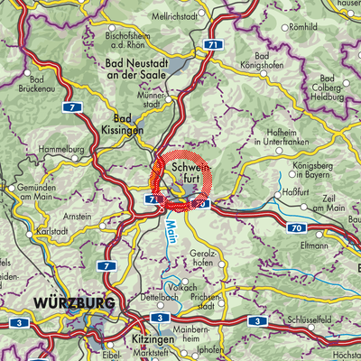 Landkarte Dittelbrunn