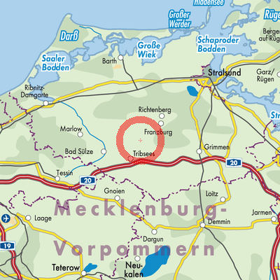 Landkarte Drechow