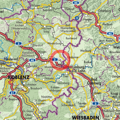 Landkarte Dreikirchen