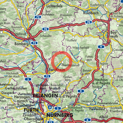 Landkarte Ebermannstadt