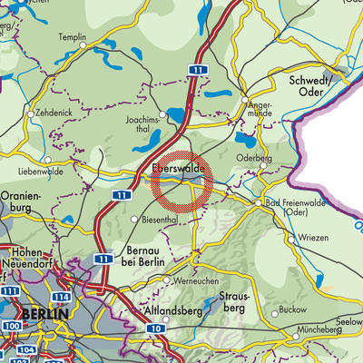Landkarte Eberswalde