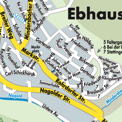 Stadtplan Ebhausen