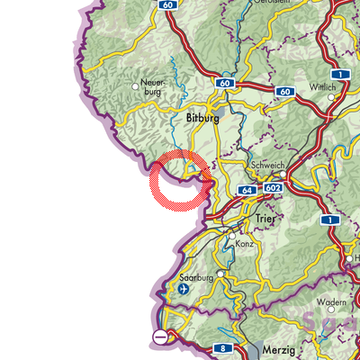 Landkarte Echternacherbrück