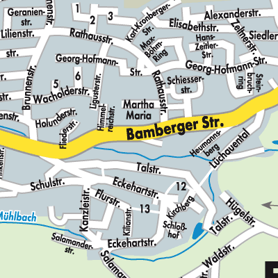 Stadtplan Eckersdorf