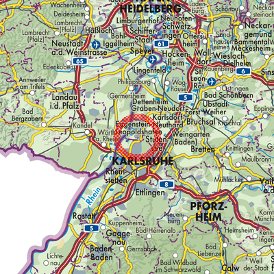 Landkarte Eggenstein-Leopoldshafen