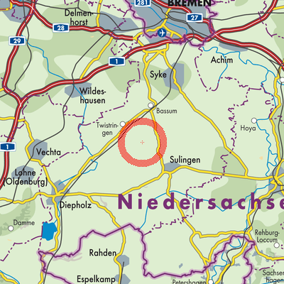 Landkarte Ehrenburg