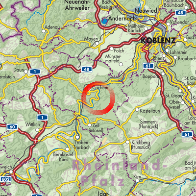 Landkarte Ellenz-Poltersdorf