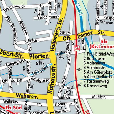 Stadtplan Elz