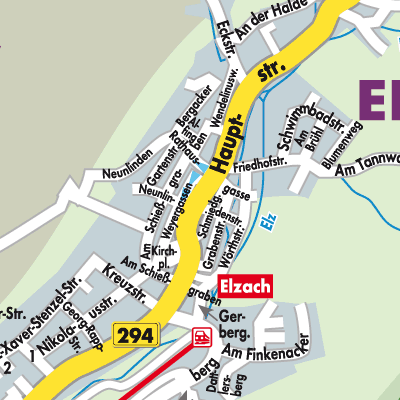 Stadtplan Elzach