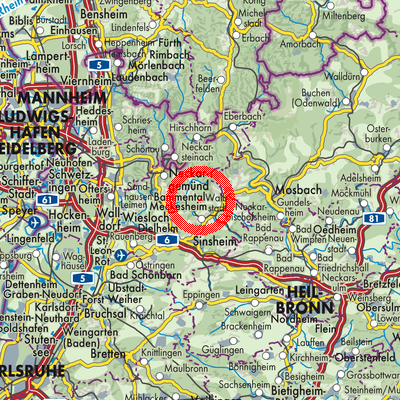 Landkarte Epfenbach