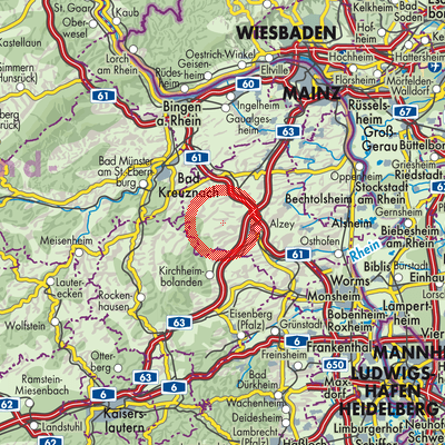 Landkarte Erbes-Büdesheim