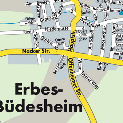 Stadtplan Erbes-Büdesheim