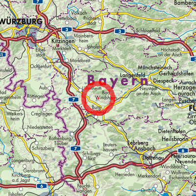 Landkarte Ergersheim