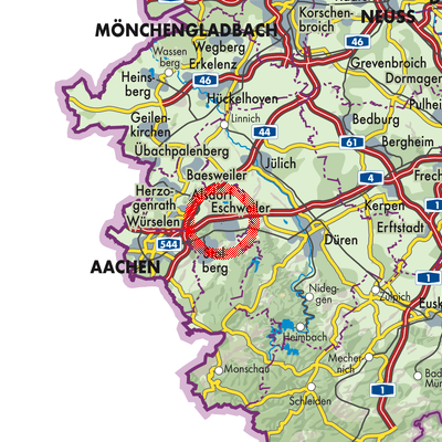 Landkarte Eschweiler