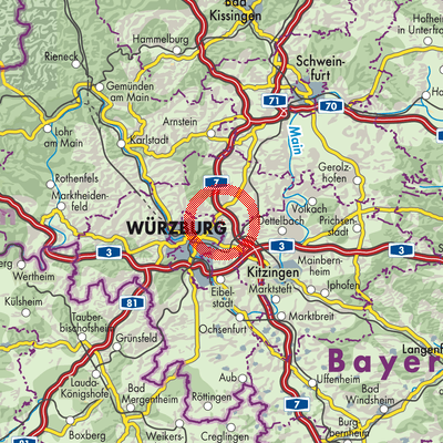 Landkarte Estenfeld