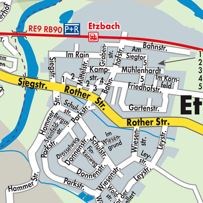 Stadtplan Etzbach