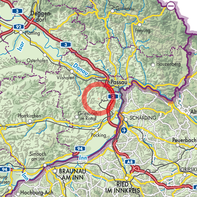 Landkarte Fürstenzell