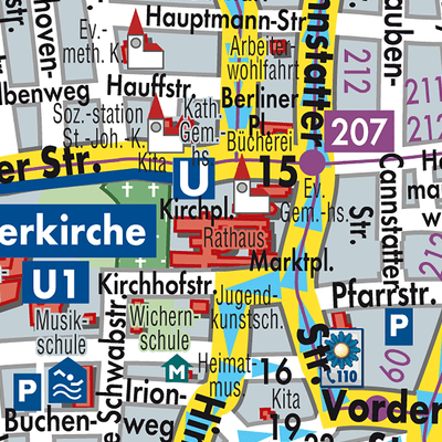 Stadtplan Fellbach