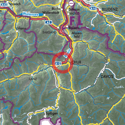 Landkarte Felsberg