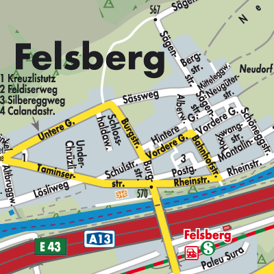 Stadtplan Felsberg