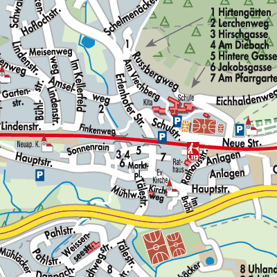 Stadtplan Fichtenberg