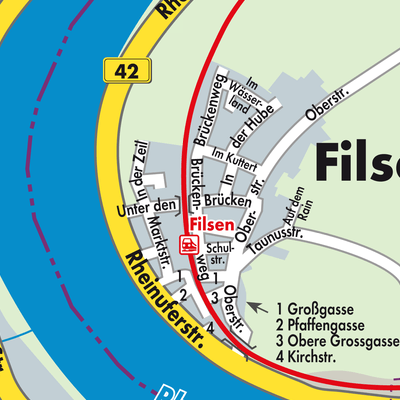 Stadtplan Filsen