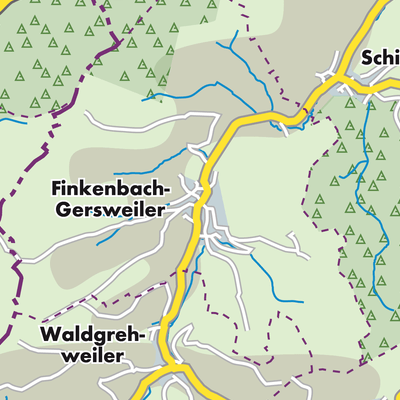 Übersichtsplan Finkenbach-Gersweiler