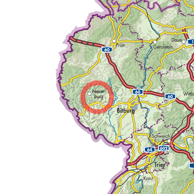Landkarte Fischbach-Oberraden