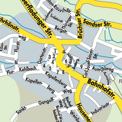 Stadtplan Fladungen