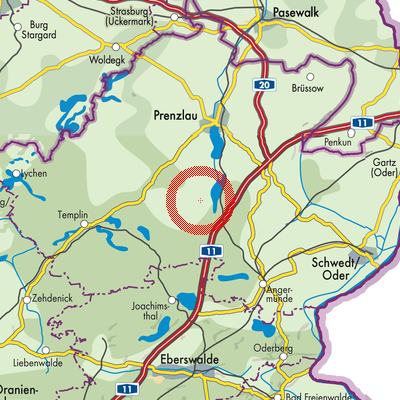 Landkarte Flieth-Stegelitz