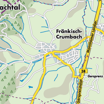 Übersichtsplan Fränkisch-Crumbach