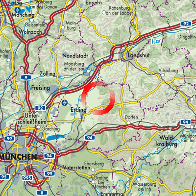 Landkarte Fraunberg