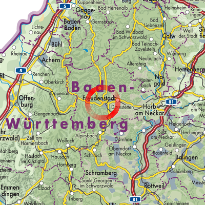 Landkarte Freudenstadt