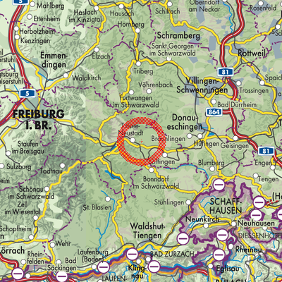 Landkarte Friedenweiler