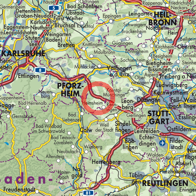 Landkarte Friolzheim