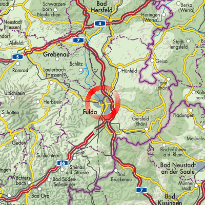 Landkarte Fulda