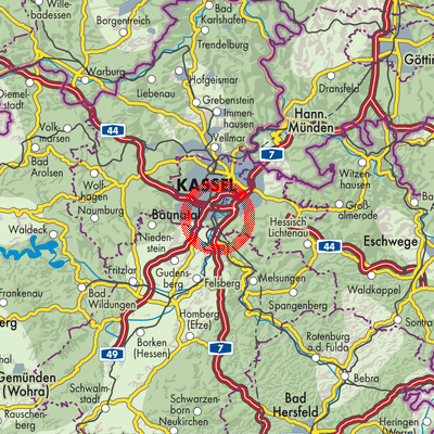 Landkarte Fuldabrück