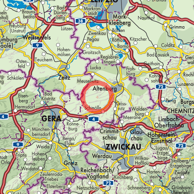 Landkarte Göllnitz