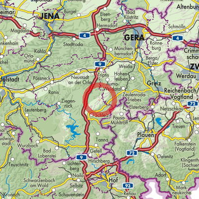 Landkarte Göschitz