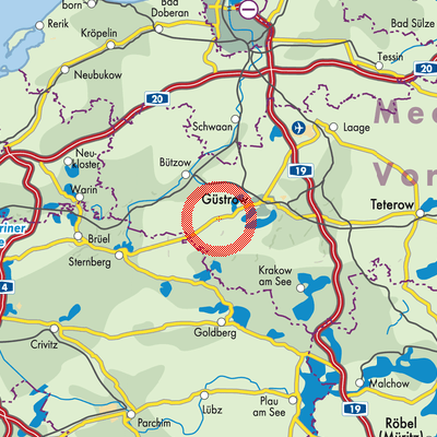 Landkarte Gülzow-Prüzen