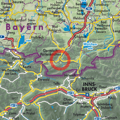Landkarte Garmisch-Partenkirchen