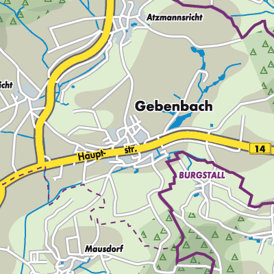 Übersichtsplan Gebenbach